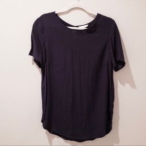 Womens H&M blouse, US 10/medium, navy blue